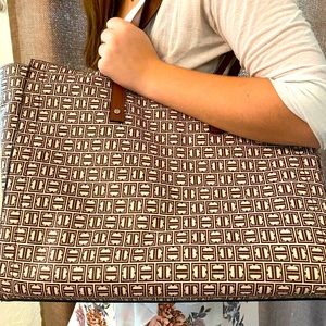 Ivanka Trump XL Monogram Leather Bag Tote/Carryall